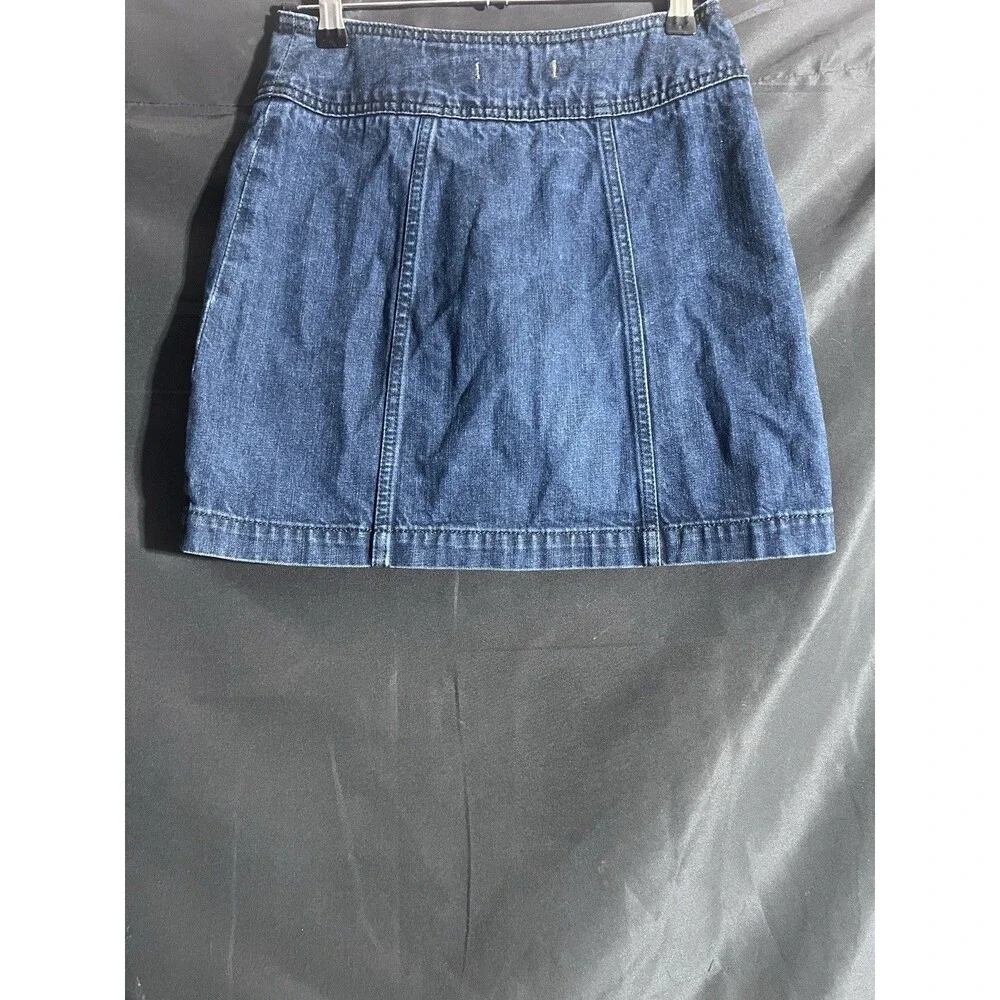 Free People Women’s Size 0 Button Front Denim Skirt Med Wash Boho Indie Mini